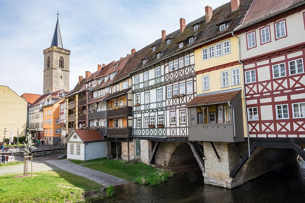 Krämerbrücke in Erfurt Blick auf die Krämerbrücke in Erfurt